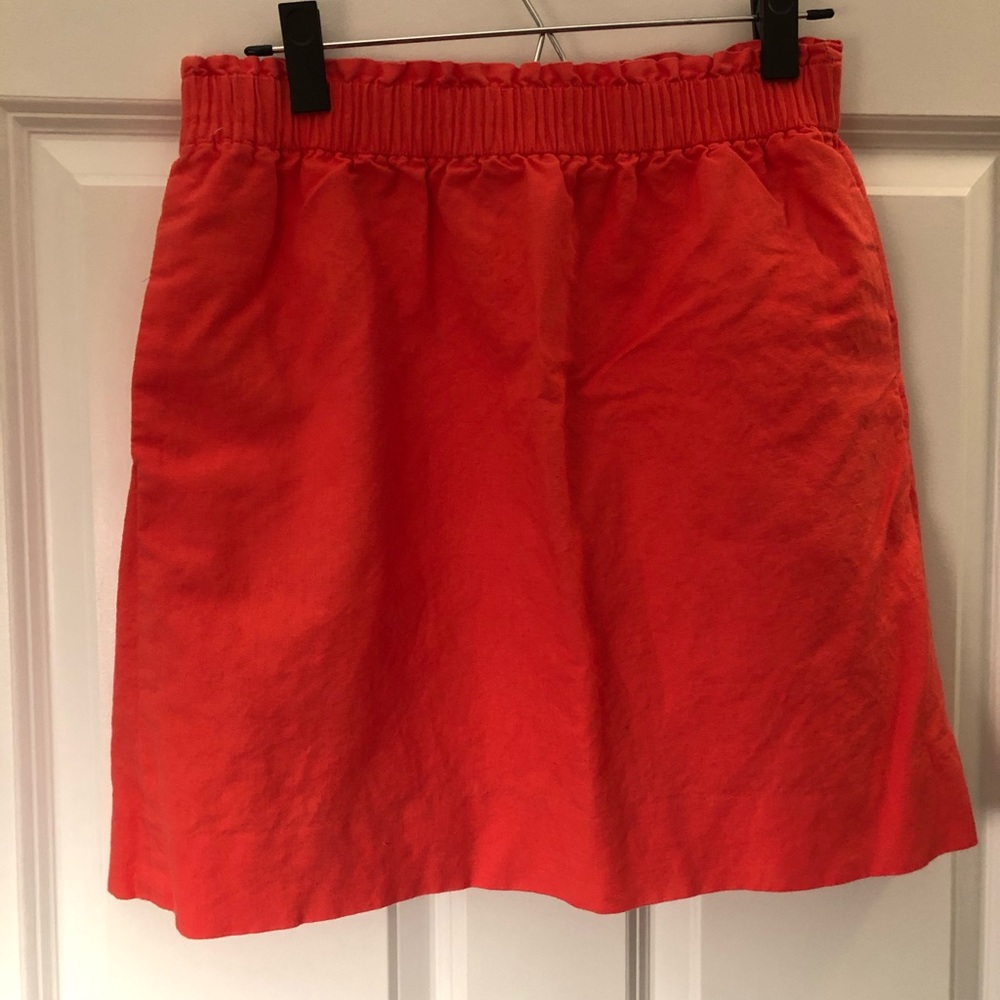 JCREW Factory Linen sidewalk skirt Size 8 like new